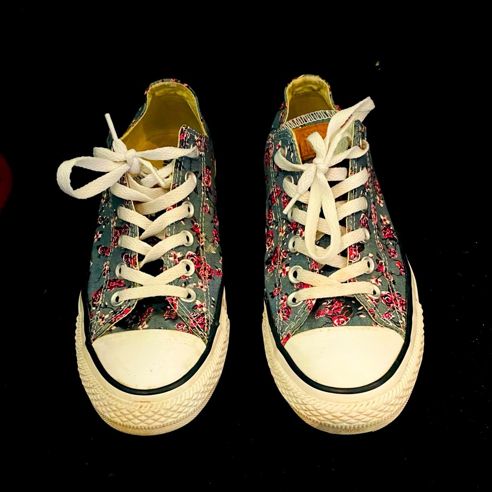 Converse All Star Unisex Floral Low Top Canvas Sneakers Men's 7 Wmns 9